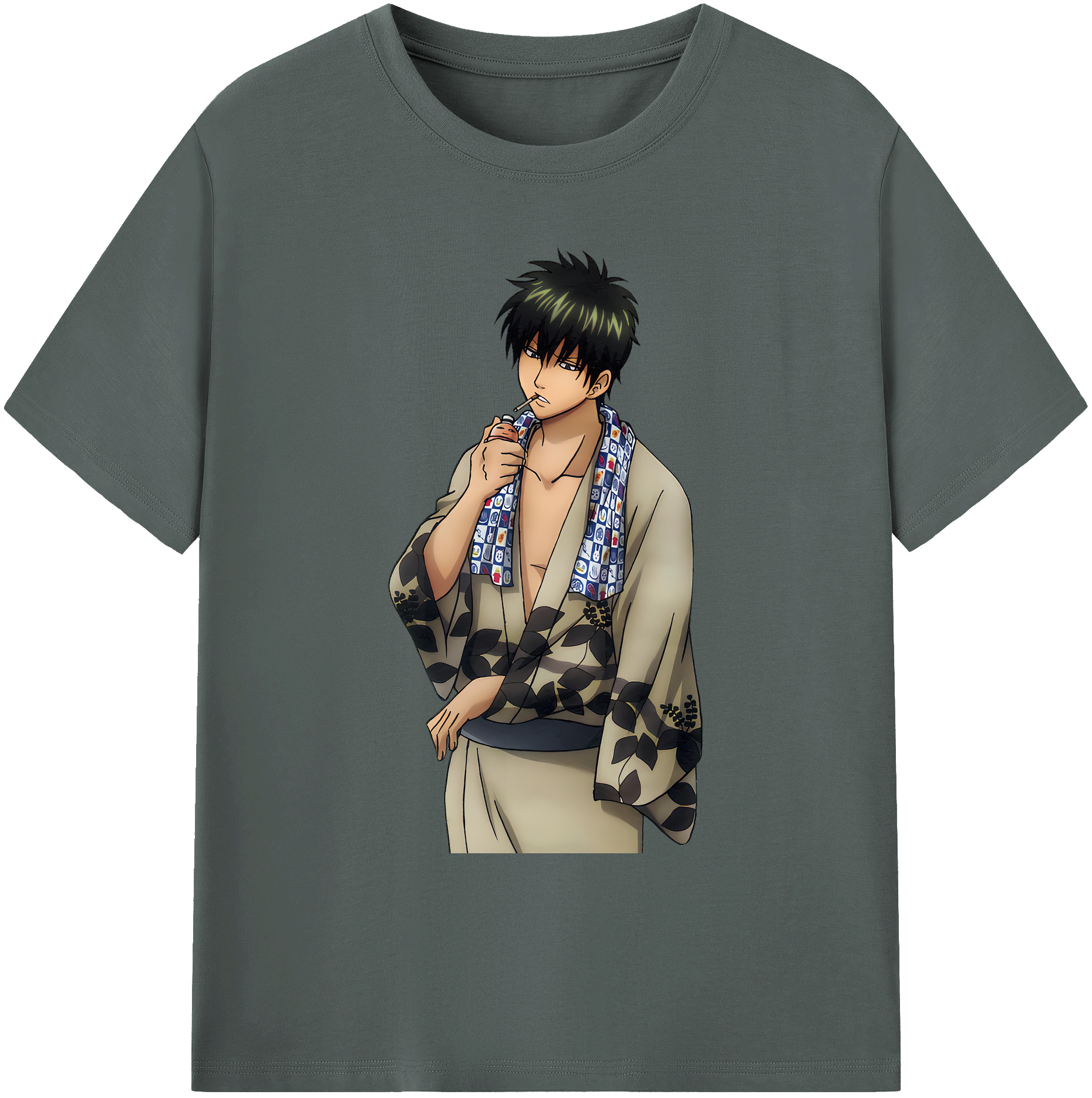 （画像用） ぎんたま 坂田銀時（さかたぎんとき） 神楽 志村新八（しむら しんぱち） GINTAMA Sakata Gintoki Kagura Shimura Shinpachi 綿100％ メンズ半袖Tシャツ｜肌触りやわらか＆通気性